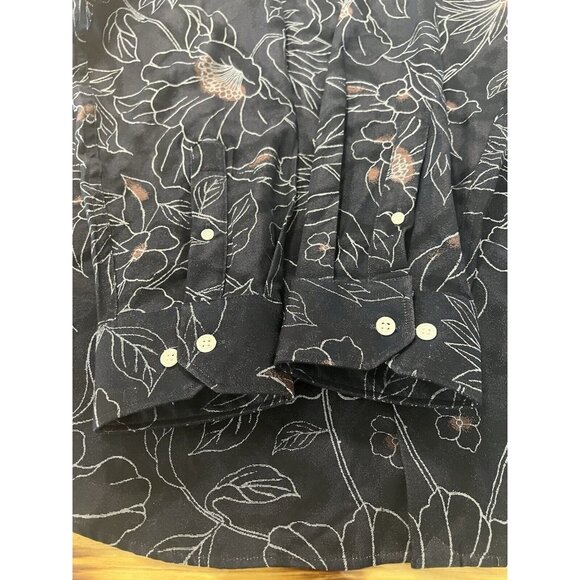 Murano Button Down Long Sleeve Shirt Size 3XT NWT Classic Floral City‎ Slim Fit - Picture 10 of 13